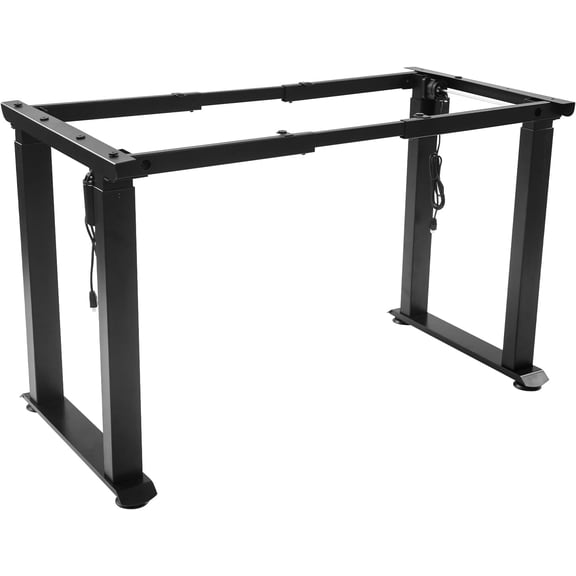YDOOLNG 4-Leg Standing Desk Frame, Electric Adjustable Height Desk with 220 lbs Weight Capacity Anti-Collision Detection Stand Up Desks Frame Workstation 22.8 x 62.9 x 47.6In Dual Motor 0.98-1.38in/s