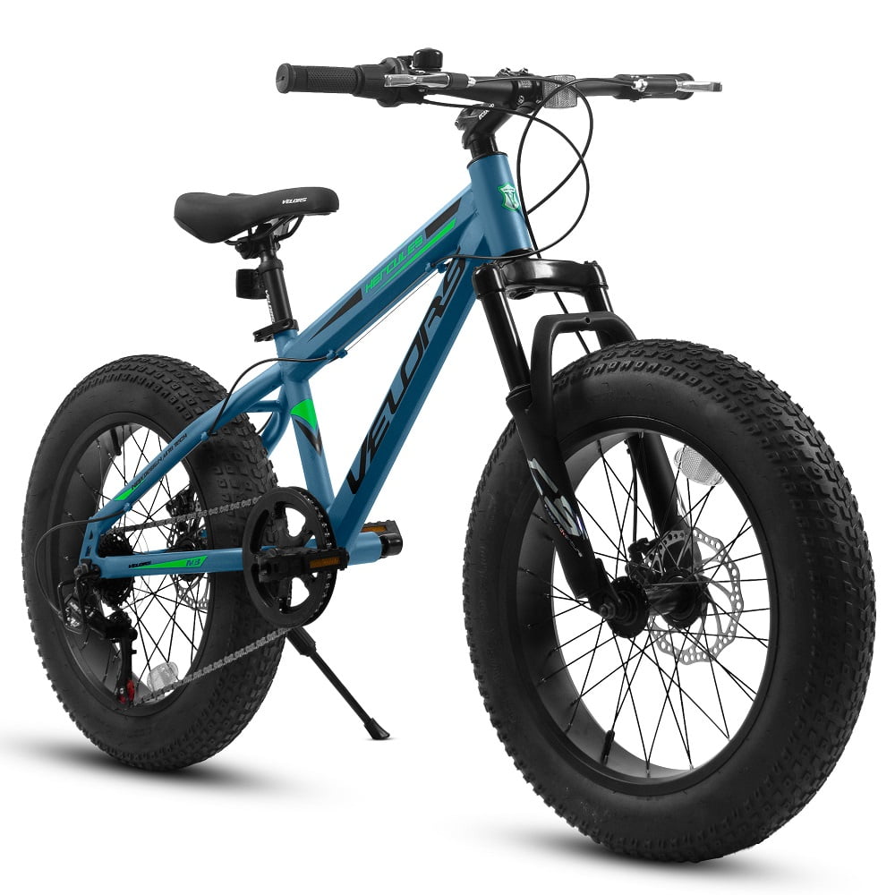 YDSM 20 Inch Fat Tire Bike Adult 7 Speed Mountain Bike, Dual Disc Brakes, High Carbon Steel Frame, Front Suspension, Mountain Buggy, City Commuter City Bike