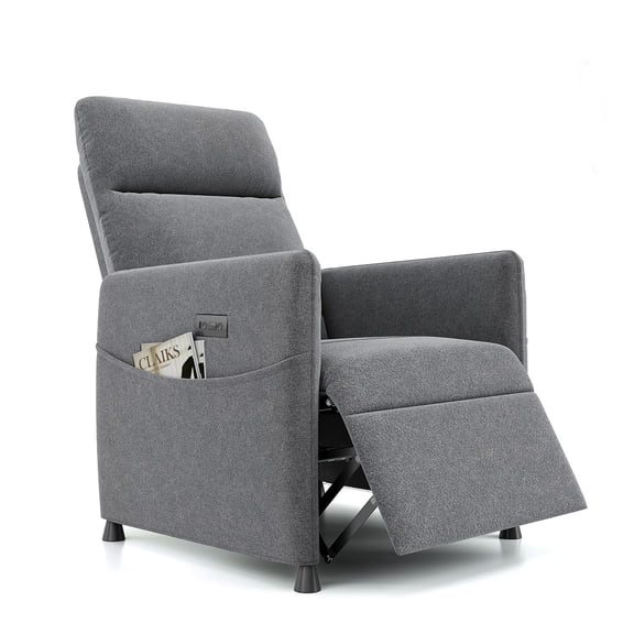 YDSM Power Recliner Chair for Adults - Modern Fabric Electric Recliner w/ Footrest, Padded Seat