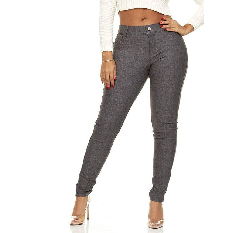 YDX Smart Jeans Jeggings Stretch Super Comfy Pants That Look Like Jeans  Juniors Shiny Grey Size Medium