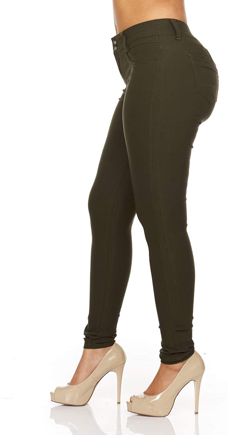YDX Smart Jeans Juniors Denim Joggers for Teen Girls Cute Comfort Stretch High Rise Dark Green Size 7 - image 1 of 5