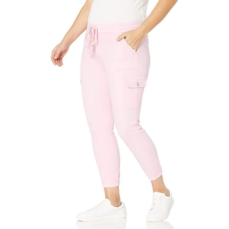 YDX Women's Girls & Womens Cargo Jogger Pants for Teen Juniors Trendy Cute  High Waisted, Blush Pink, Large