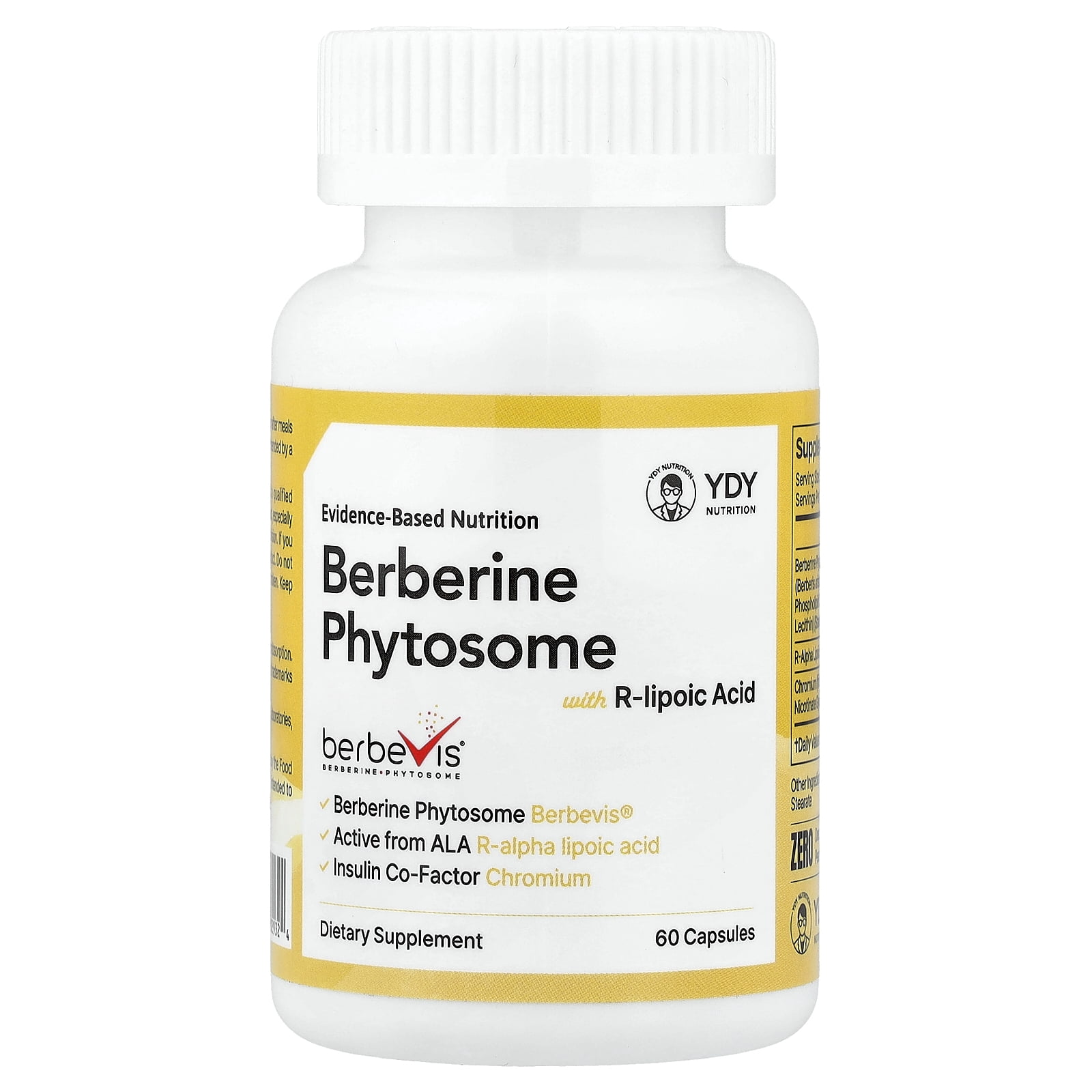 YDY Berberine Phytosome, 60 Capsules