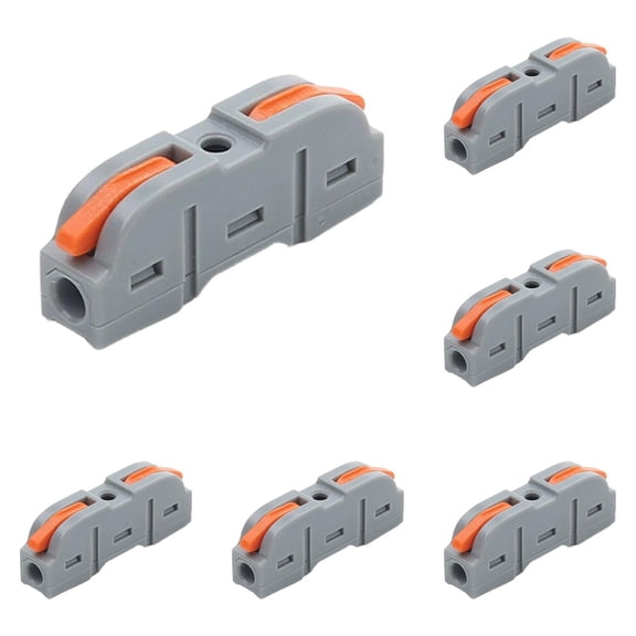 YDYB 12Pcs Compact Wire Connectors, Wire Splicing Connectors with Easy to Use and No Soldering, Reusable for Appliance Repair, Orange