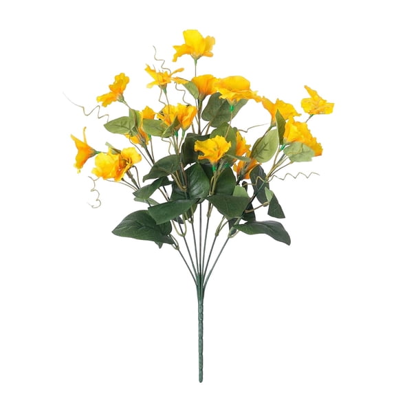 YDYB 1Pc Hibiscus 7 Head Artificial Flower, 16 Inch Artificial Tropical Flowers, Plastic Hibiscus Flowers, for Home Decor Living Room Decor Tropical Decor, Yellow, Makeup Organizers