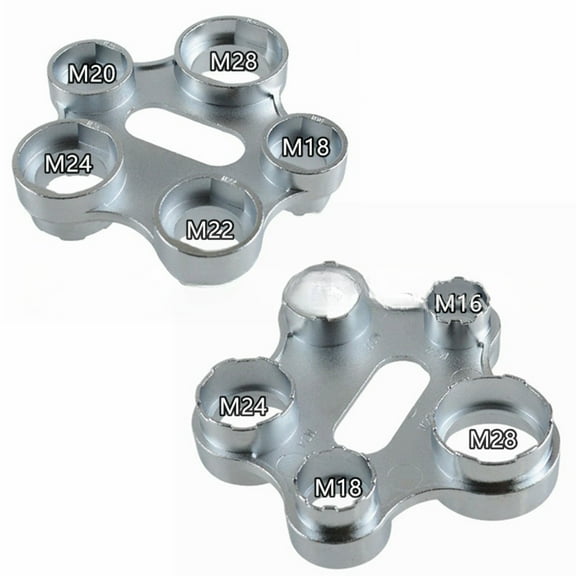 YDYB 6-in-1 Faucet Aerator Removal Tool, Universal Cache Aerator Wrench Key for Hidden Recessed Tap Nozzles, Multi Size M22 M20 M24 M16 Alloy Steel Spigot Filter Key
