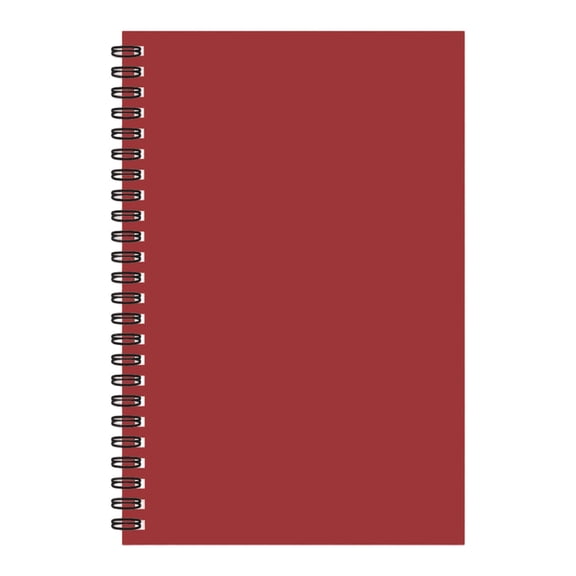 YDYB Aesthetic Ruled Journal, A5 Kraft Cover Spiral Notebook for Poetry Drafting and Personal Diary, Eye Care Thick Paper Book for Literary Reading Log, Wine Red