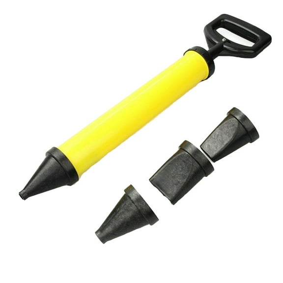 YDYB Mortar Grout Gun Kit, Manual Cement Lime Syringe Applicator with 4 Interchangeable Nozzles for Brick Wall Tuckpointing, Joint Filling, Makeup Organizers