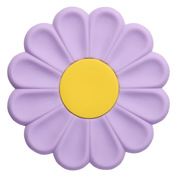 YDYB Non Slip Coaster, Cute Silicone Coasters 6.7 Inch, Waterproof and Scratch Proof, BPA Free for Home Decor and Coffee Table Accessories, Purple