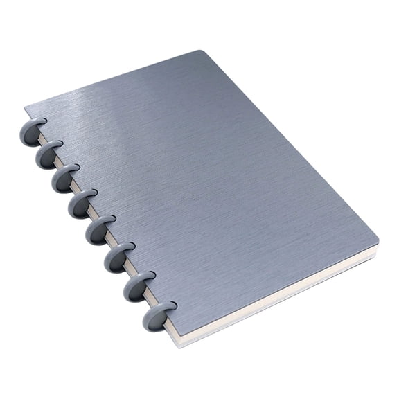 YDYB Travel Friendly Flexible Memo Ledger, Sleek Matte Exterior A5 Study Journal for Structured Research Notes and Document Filing, Brushed Grey