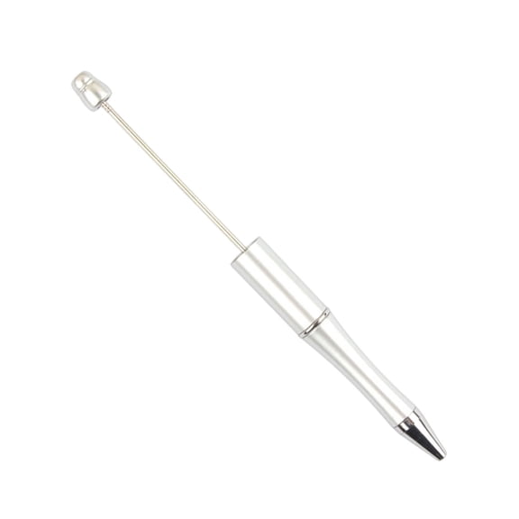 YDYB White Plastic Beadable Pen for DIY Customization, 5.5" Elegant Customizable Ballpoint Pen with Black Ink, Personalized Party Favors for Weddings & Graduations