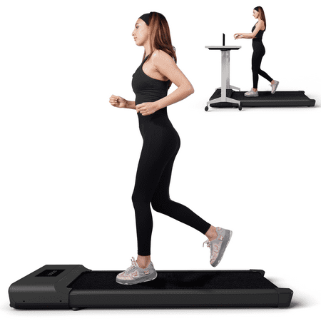 YDZJY 300lb Walking Pad, 40*16 Walking Area 2.5HP Under Desk Treadmill, 2 in 1 Treadmill for Home/Office Exercise with Remote Control, Portable Treadmill in LED Display(Black)