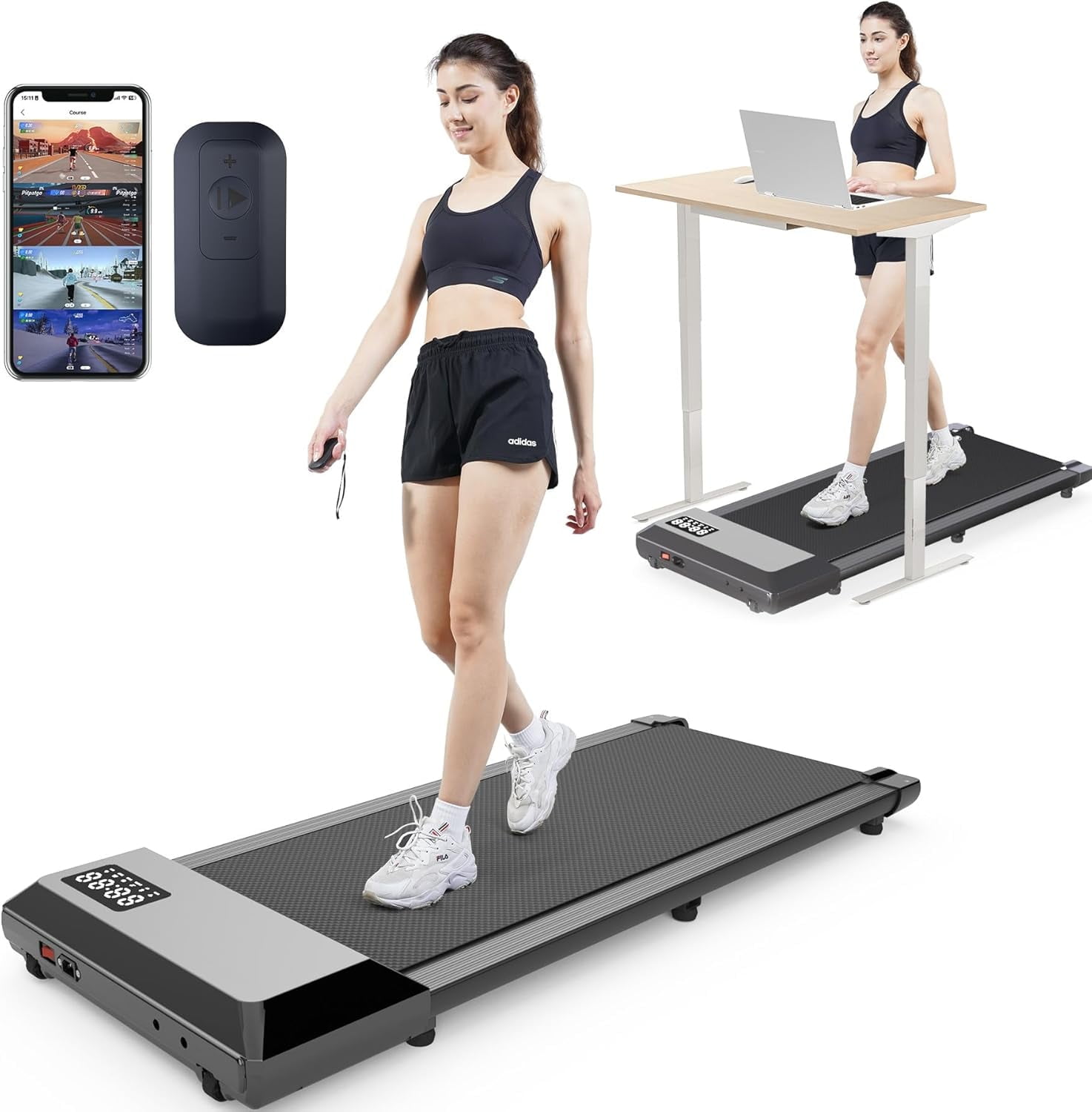 YDZJY Walking Pad, 2 in 1 Under Desk Treadmill, Portable YDZJY Walking Pad, 2 in 1 Under Desk Treadmill, Portable