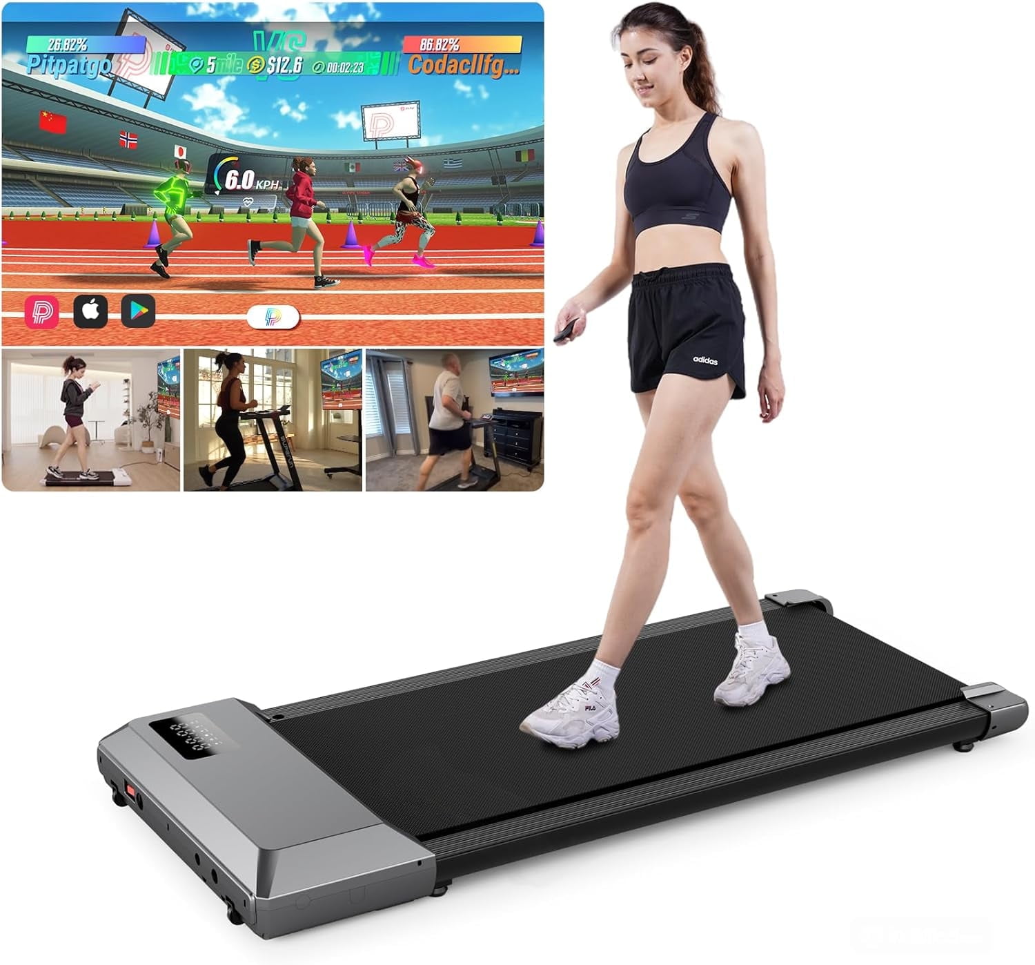 YDZJY 300lb Under Desk Treadmill, 2.5HP Quiet, 2 in 1 Home YDZJY 300lb Under Desk Treadmill, 2.5HP Quiet, 2 in 1 Home