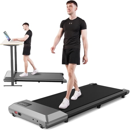 YDZJY Walking Pad, Walking Treadmill Under Desk Treadmill 2 in 1 for Home/Office with Remote Control, Small Treadmill with LED Display(Gary)