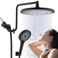 thumbnail image 1 of YDmeet 10 Inch 3-Way Shower Combo, Upgraded 12 Inch Adjustable Arm, Matte Black, 1 of 7
