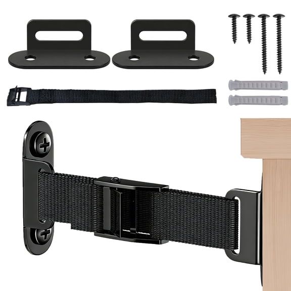 YDmeet 2-Pack Adjustable Anti-Tip Furniture Straps  Baby & Pet Safety Wall Anchors Kit