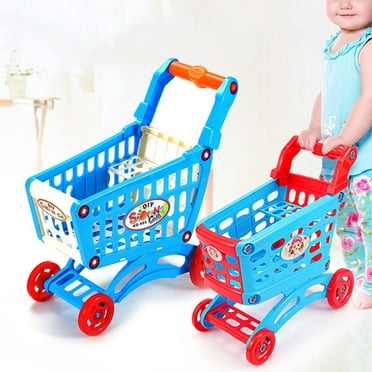 YDxl Flexible Wheel Shopping Cart Toy Detachable Colorful Shopping Cart Trolley Toy for Education