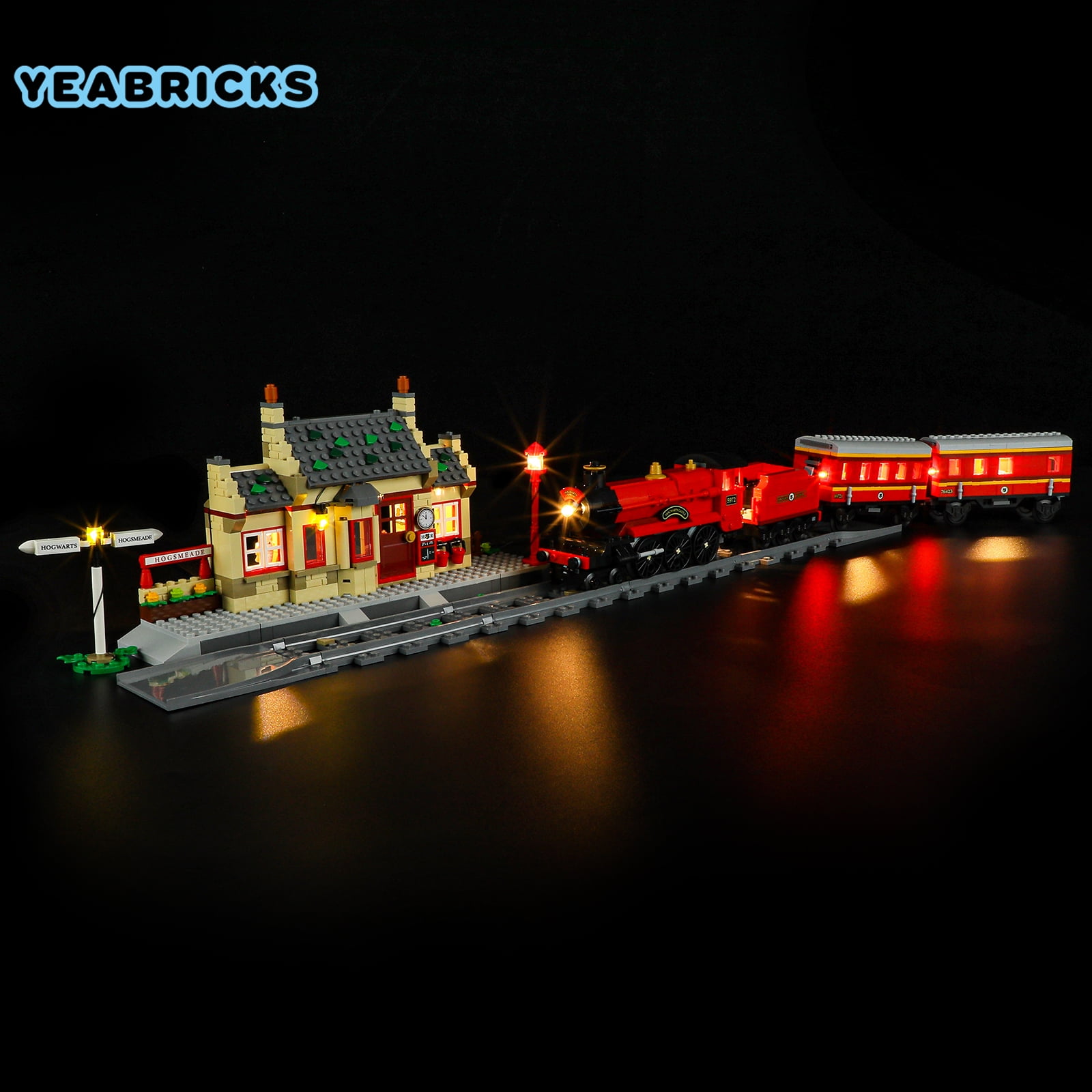 YEABRICKS LED Lighting Kit Compatible with LEGO 76423 Hogwarts Express & Hogsmeade Station Building Toy Set(Not Include the Model)
