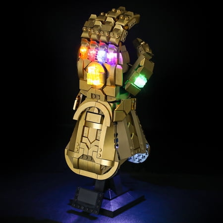 YEABRICKS LED Lighting Kit Compatible with LEGO Infinity Gauntlet 76191 Collectible Gauntlet Model(Not Include the Building Set)