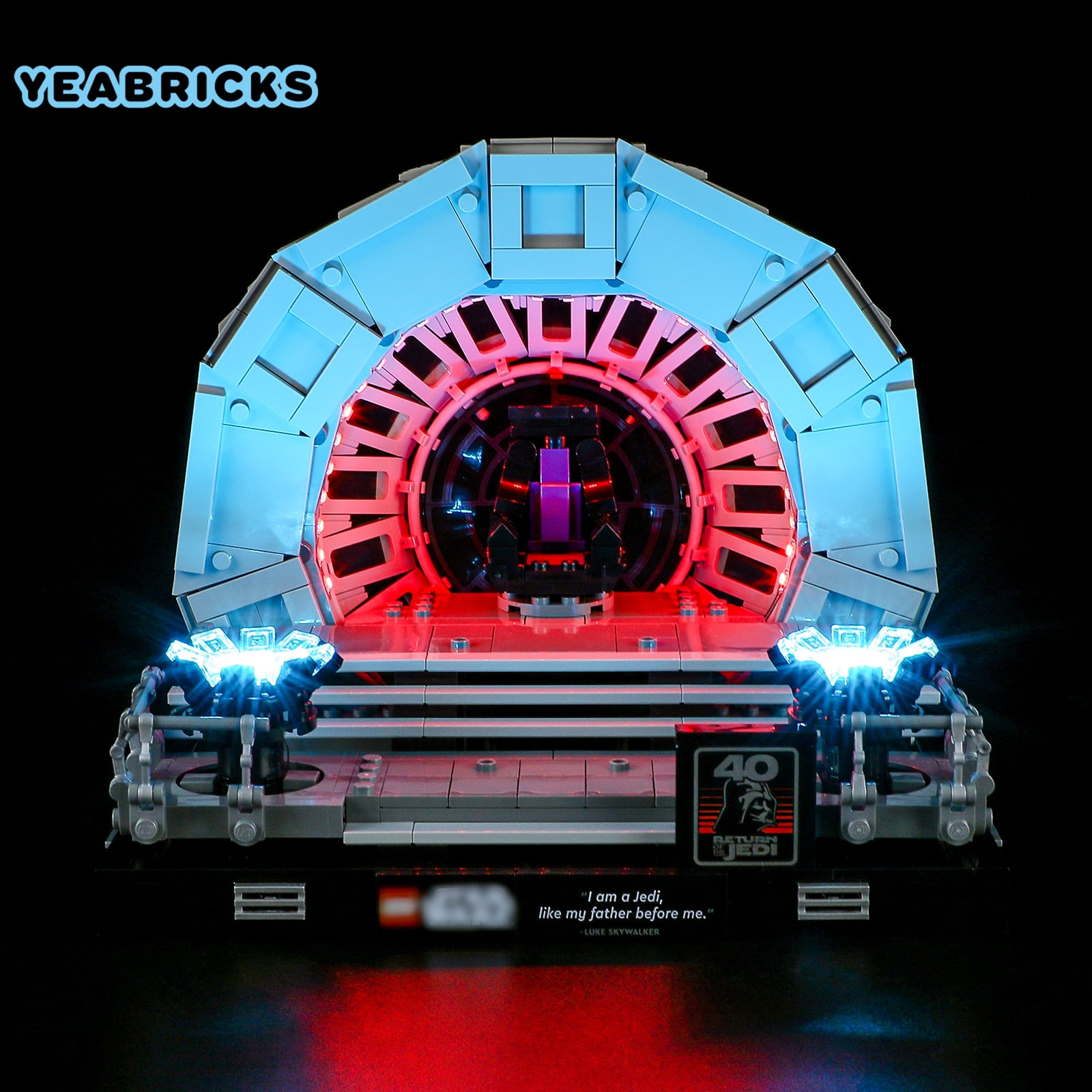 YEABRICKS LED Lighting Kit Compatible with LEGO Star Wars Emperors Throne Room Diorama 75352 Building Toy Set(Not Include the Model)