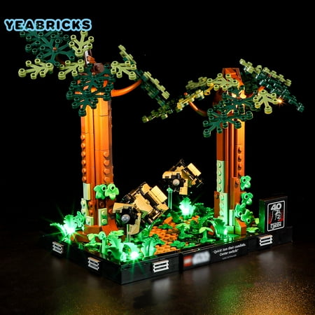 YEABRICKS LED Lighting Kit Compatible with LEGO Star Wars Endor Speeder Chase Diorama 75353 Building Toy Set(Not Include the Model)