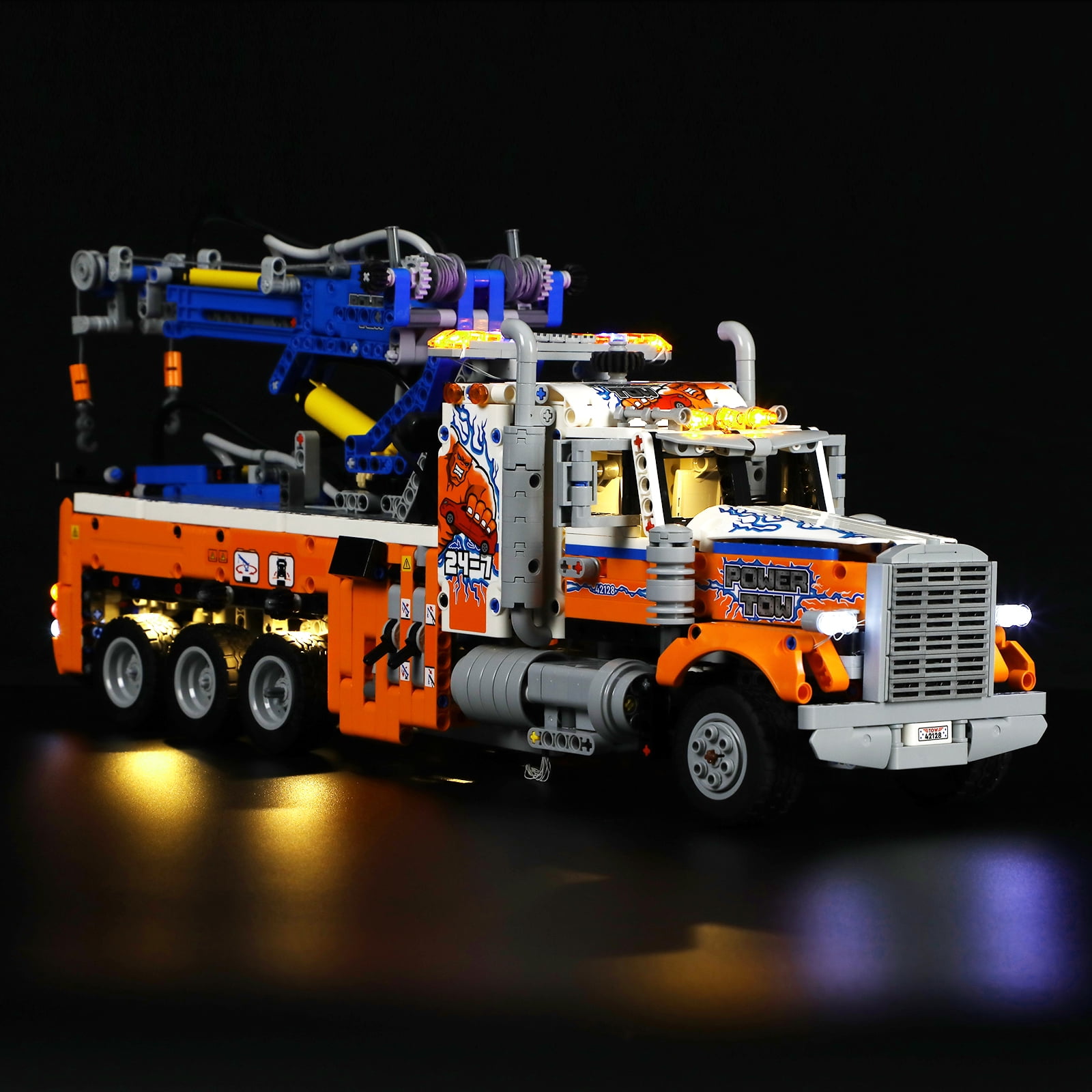YEABRICKS LED Lighting Kit Compatible with LEGO Technic Heavy Duty Tow Truck 42128 Building Toy Not Include the Building Set