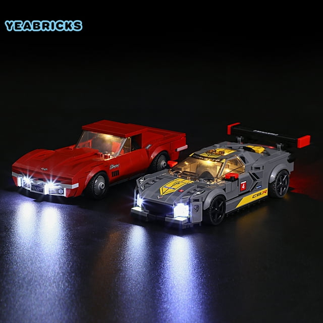YEABRICKS Led Light Kit for Legos Chevrolet Corvette C8.R Race Car and 1968 Chevrolet Corvette 76903 Building Blocks Model(Not Include the Legos Model)