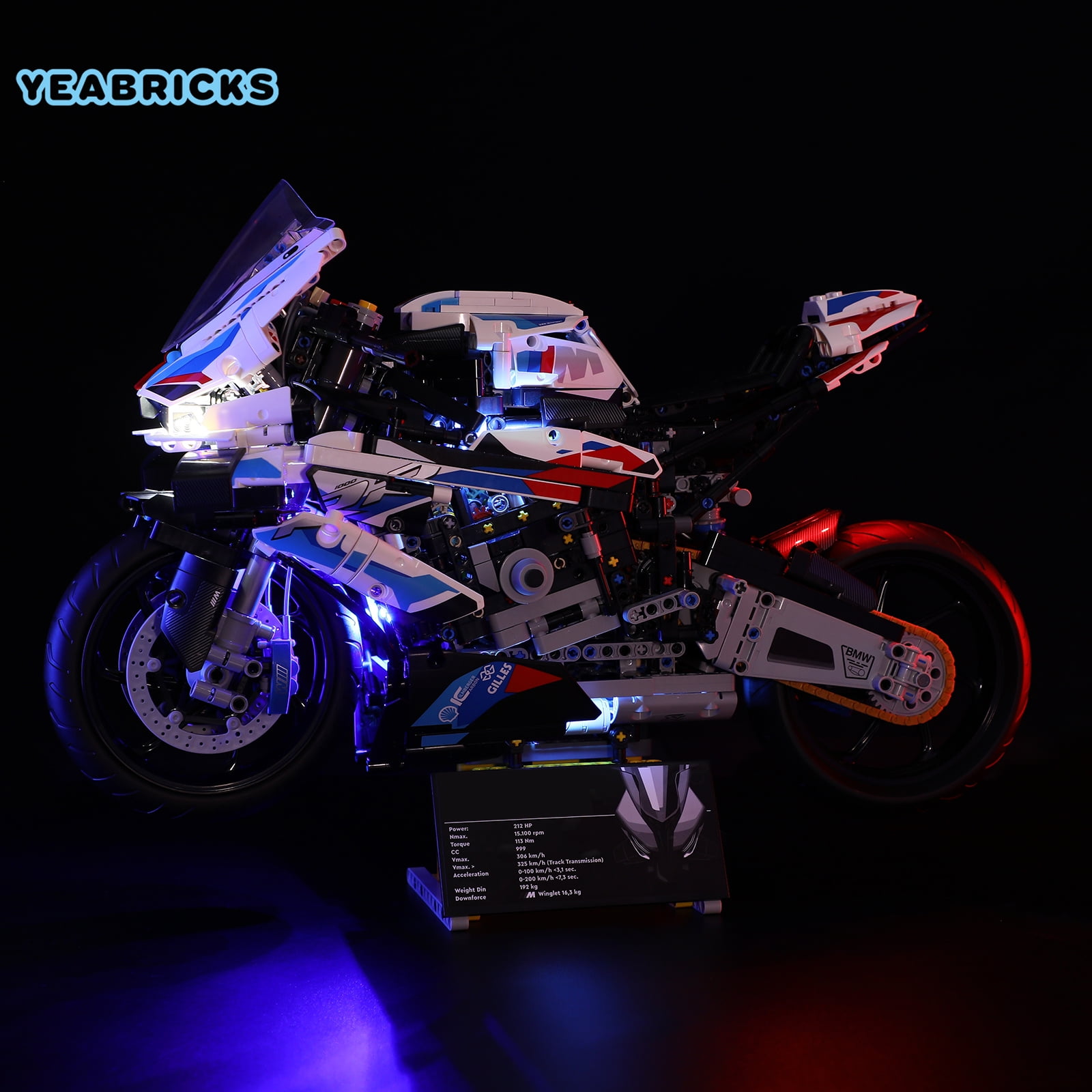 YEABRICKS LED Light for Lego-42130 Technic BMW M 1000 RR Building Blocks  Model (Lego Set NOT Included) : : Toys & Games