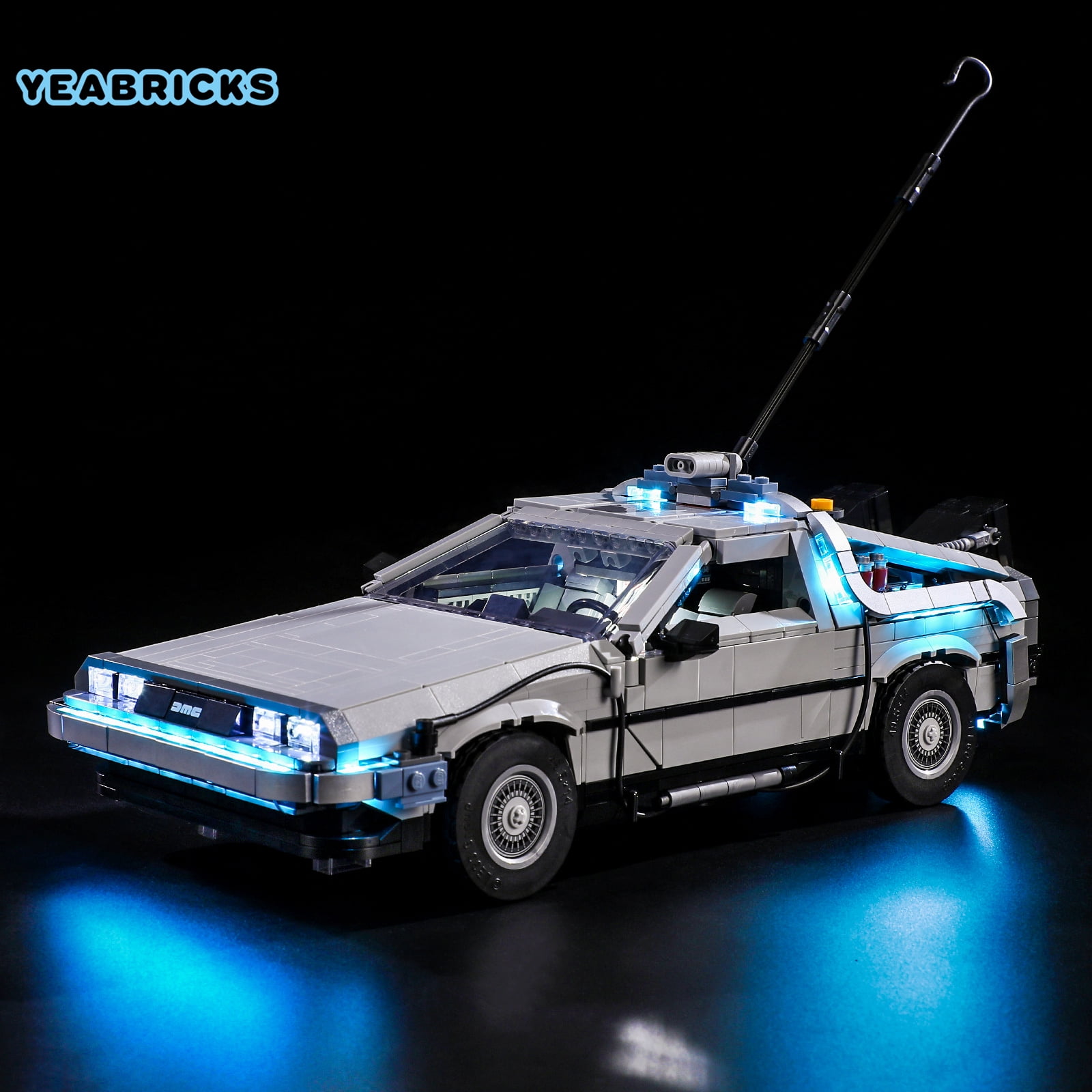 YEABRICKS Kit Luci A LED Per Lego 10300 Back To The Future - Set Di Illuminazione Per Modello Auto Delorean (Solo Luci, Escluso Set Costruzione)
