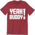 thumbnail image 1 of YEAH Buddy Quote Airbrushed Funny Slogan Saying Mens Jersey City Tee Shirt, 1 of 4