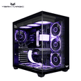 thumbnail image 1 of YEAH MAGIC Sword V Gaming PC Case,Seamless Tempered Glass Front & Side Panels, 360mm Radiator Support, Mid-Tower ATX PC Case, 1 of 7