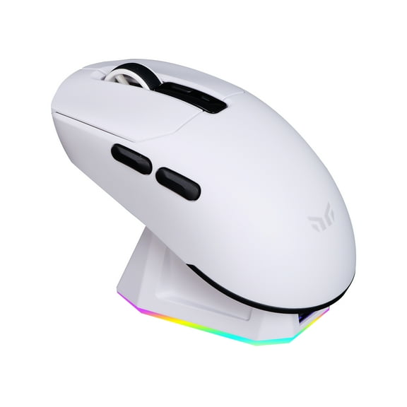 YEAH MAGIC Tyrfing V1 Wireless Gaming Mouse with RGB Charging Dock, 12K DPI, 59g Ultra-Lightweight, Tri-Mode Connectivity, 300mah Battery, Ergonomic, 1K Report Rate, With Magnetic Dock