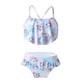 thumbnail image 1 of YEAHDOR 2Pcs Little Girls Bikini Set Spaghetti Straps Tank Top with Bottoms Swimsuit,Sizes 2T-10, 1 of 7