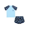 thumbnail image 1 of YEAHDOR Boys Tropical Rashguard And Trunks Set Camouflage Print Swimsuit Quick dry Pool Bathing Suit 1Sky Blue 3-4, 1 of 7
