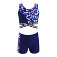 thumbnail image 1 of YEAHDOR Girls 2Pcs Leopard Prints Activewear Set Crop Top Vest with Shorts Sports Athletic Outfit,Sizes 6-14, 1 of 7