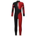 thumbnail image 1 of YEAHDOR Girls Gymnastics Jumpsuit Teens Shiny Rhinestone Figure Ice Skating Ballet Dance Bodysuit Dancewear Burgundy 6, 1 of 5