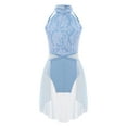 thumbnail image 1 of YEAHDOR Girls Juniors Sequins Ballet Dress Sleeveless Mesh Skirted Leotard for Gymnastics Jazz Dance Light Blue 14, 1 of 7