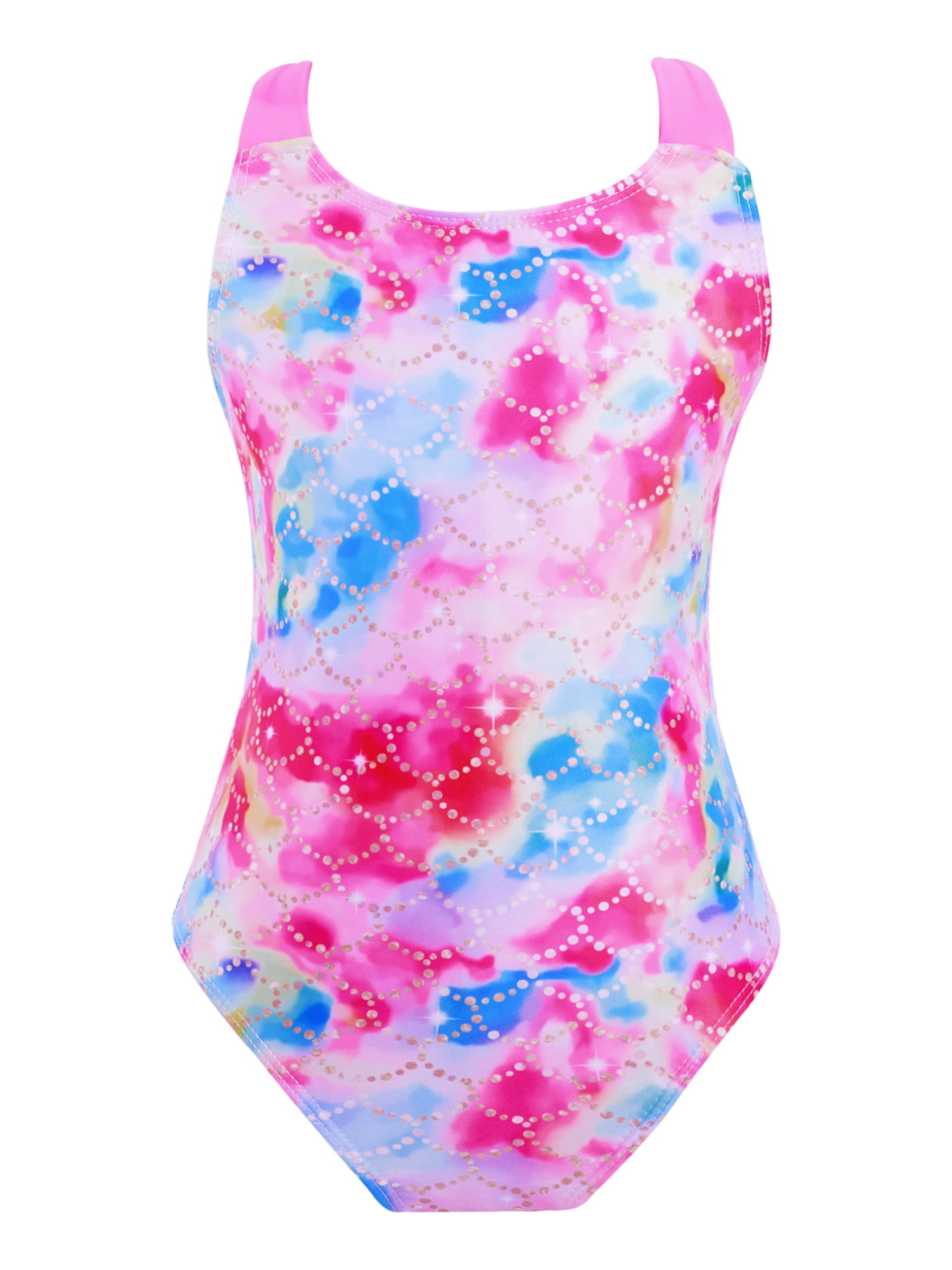 YEAHDOR Girls Ballet Gymnastics Leotard - Sleeveless Mesh Back Sport Bodysuit For Dance & Performance