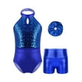 thumbnail image 1 of YEAHDOR Gymnastics Leotard for Girls Sparkly Dance Unitard Biketard Activewear for Girls Royal Blue 8, 1 of 7