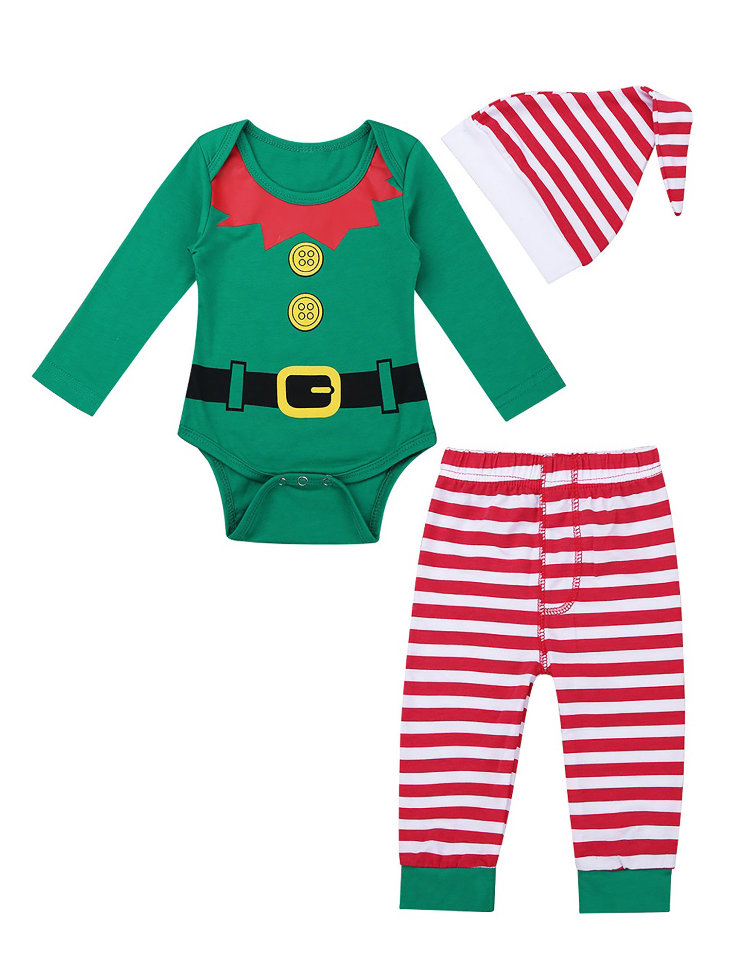 YEAHDOR Infant Baby Girls Elf Cosplay Costume Boys Xmas Clothes Set