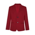 thumbnail image 1 of YEAHDOR Kids Boys Blazer Long Sleeve Wedding Evenings Outerwear Birthday Party Gentleman Suit Coat Burgundy 4, 1 of 5