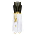 thumbnail image 1 of YEAHDOR Kids Boys Halloween Arabian Prince Cosplay Costume Outfit Carnival Theme Party Dress Up Vest with Pants Belt Set Black-A 8, 1 of 7