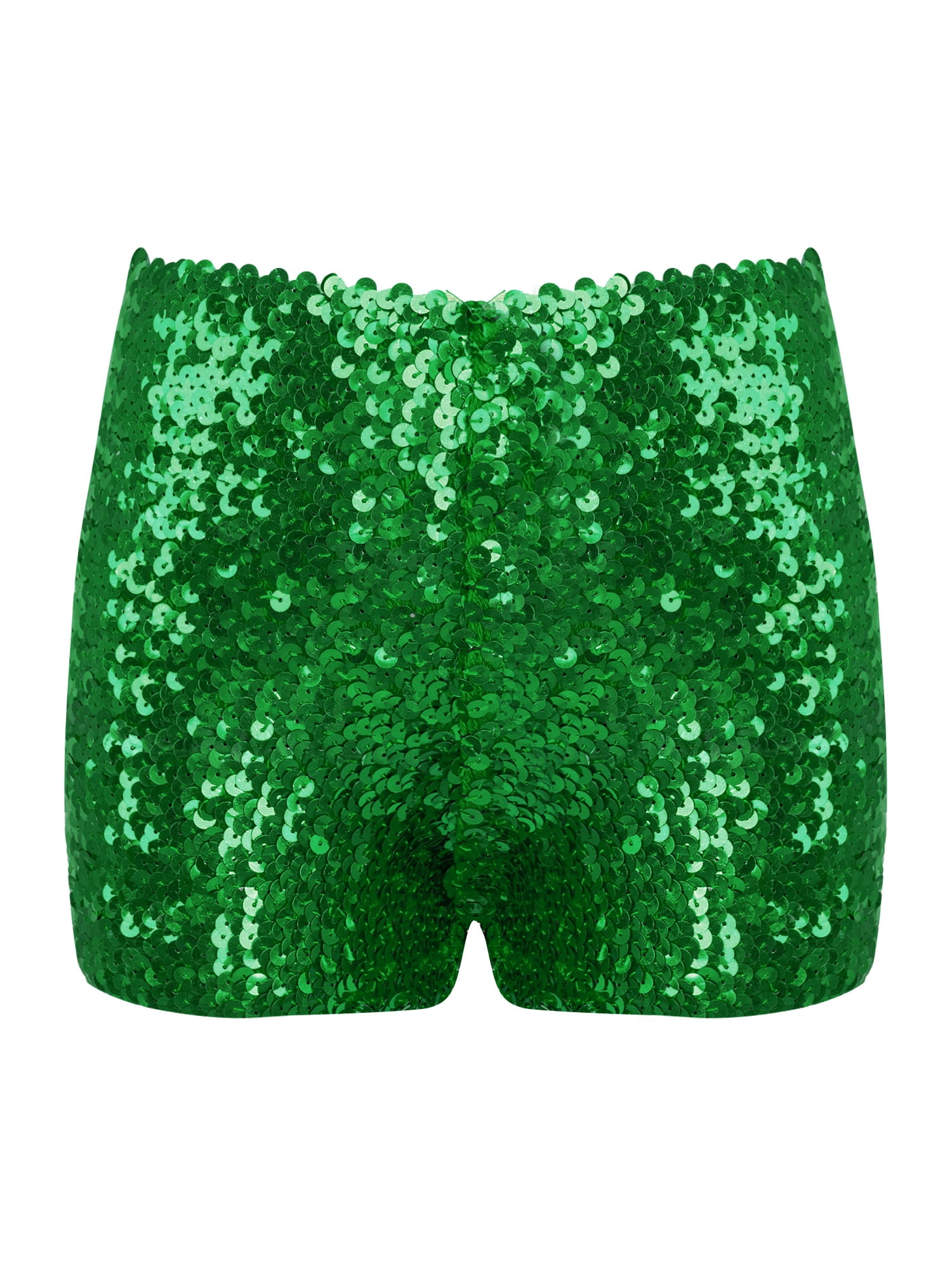 Black Shorts with Pinstripe-Effect Micro Sequins main image 1