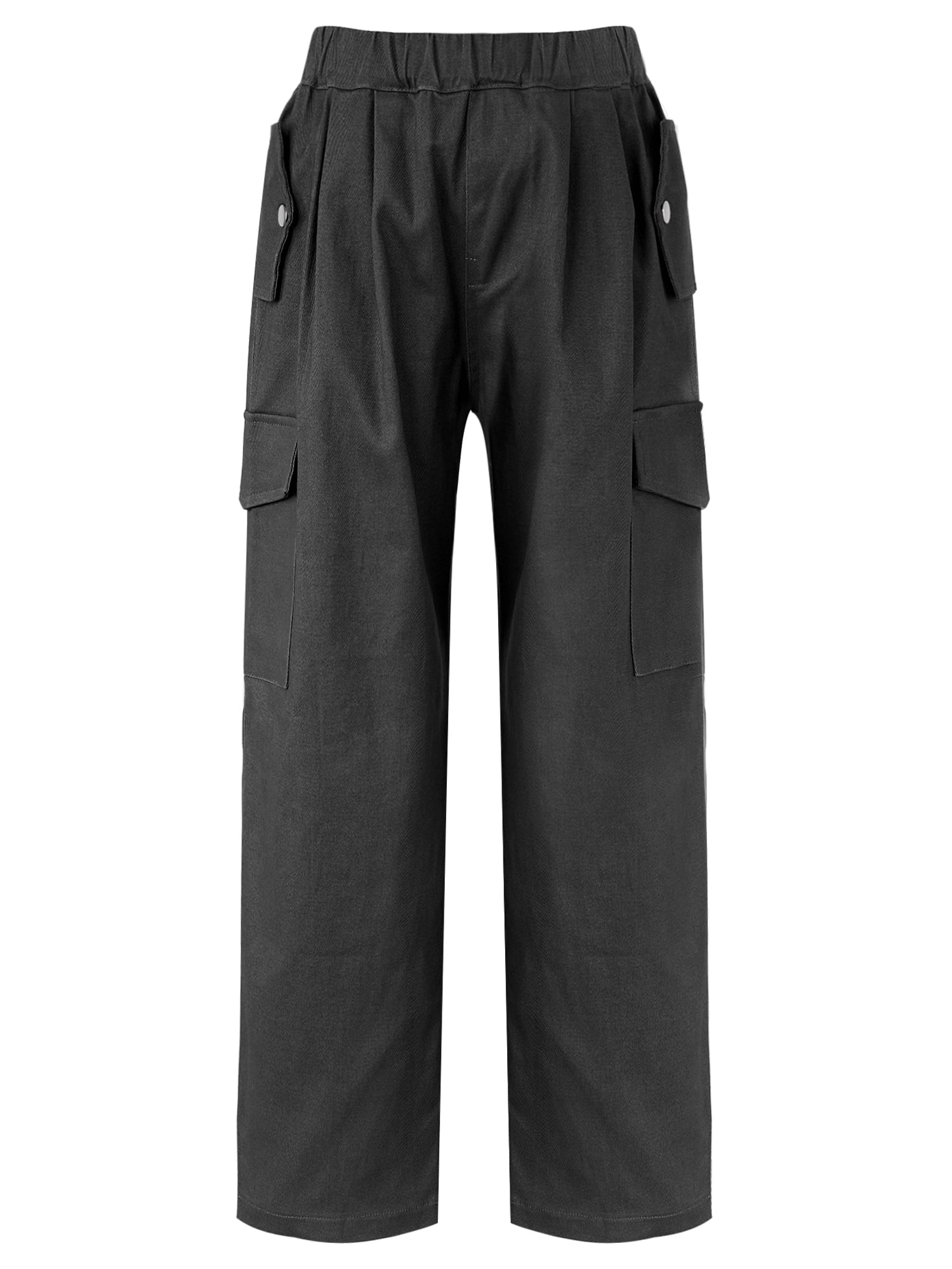 YEAHDOR Kids Girls Cargo Jogger Pants with Pockets Casual Hiking