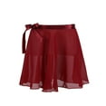 thumbnail image 1 of YEAHDOR Kids Girls Chiffon Ballet Tutu Dance Skirt Figure Ice Skating Gymnastics Wrap Scarf Skirt Burgundy 4-6, 1 of 7
