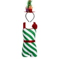 thumbnail image 1 of YEAHDOR Kids Girls Christmas Candy Cane Costume Striped Criss-Cross Back Ballet Leotard Green-A 14, 1 of 6