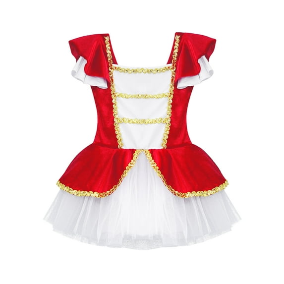 YEAHDOR Kids Girls Halloween Cosplay Costume Sequins Velvet Mesh Hem Tutu Dress