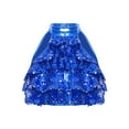 thumbnail image 1 of YEAHDOR Kids Girls Latin Cha-cha Dance Tops Tiered Shiny Sequins Backless Crop Top Stage Performance Competition Dancewear Royal Blue 8, 1 of 5