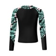 thumbnail image 1 of YEAHDOR Kids Girls Long Sleeve Swim Tops Butterflies Print Surfing Swimming Sweatshirt Rash Guard Tops Black 16, 1 of 5
